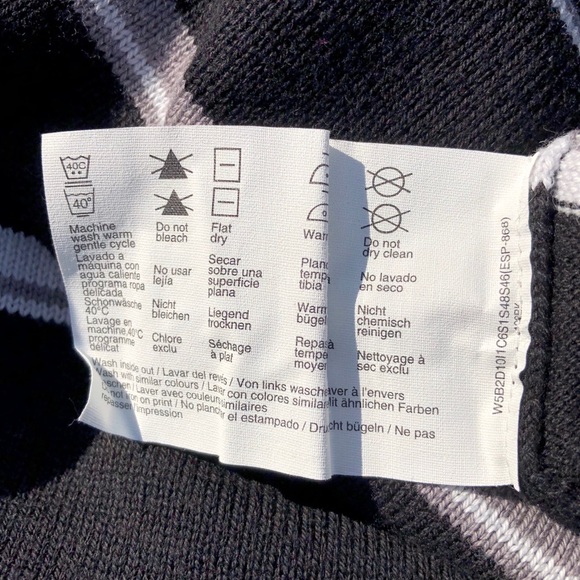 Esprit Striped Black/Gray Pullover Sweater - Picture 7 of 8